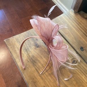 Derby hat fascinator pink, headband